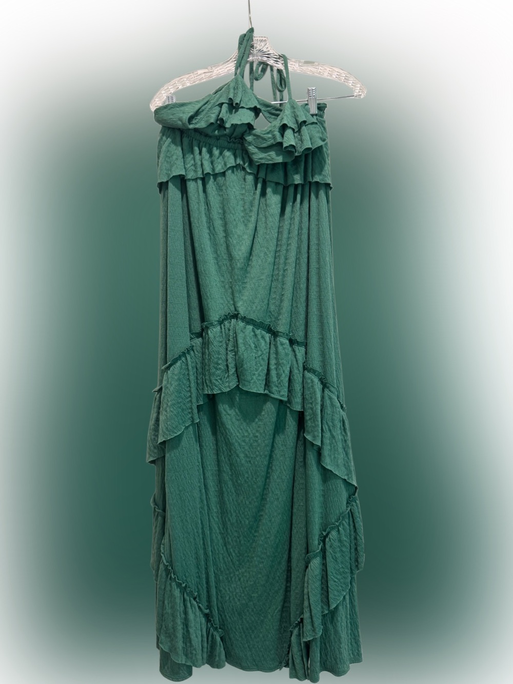 Free People Beach Emerald Green Santa Luz Maxi Dress - Picture 3 of 5